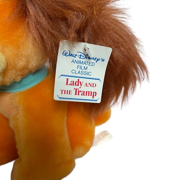 Deadstock Lady And The Tramp Vintage Disney Movie Tag Attached Plush Lady Dog - Picture 2 of 14